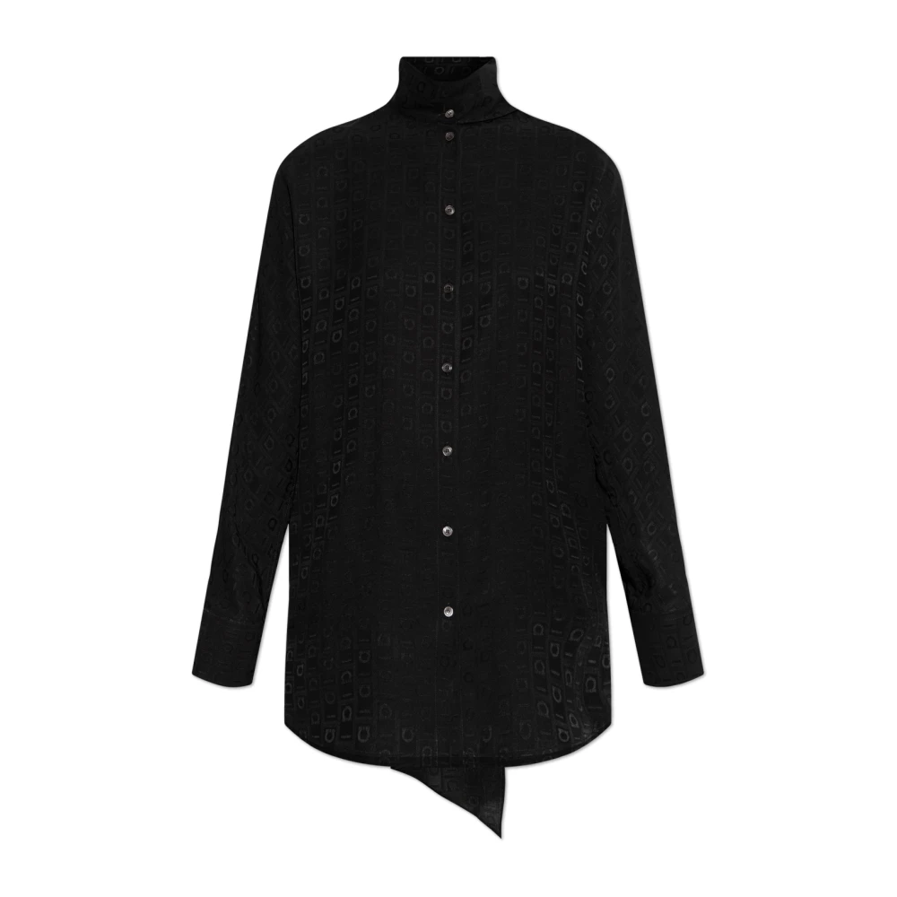 Salvatore Ferragamo Zijden overhemd Black Dames