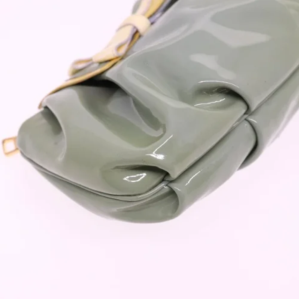 Prada Vintage Pre-owned Canvas pouches Green Dames