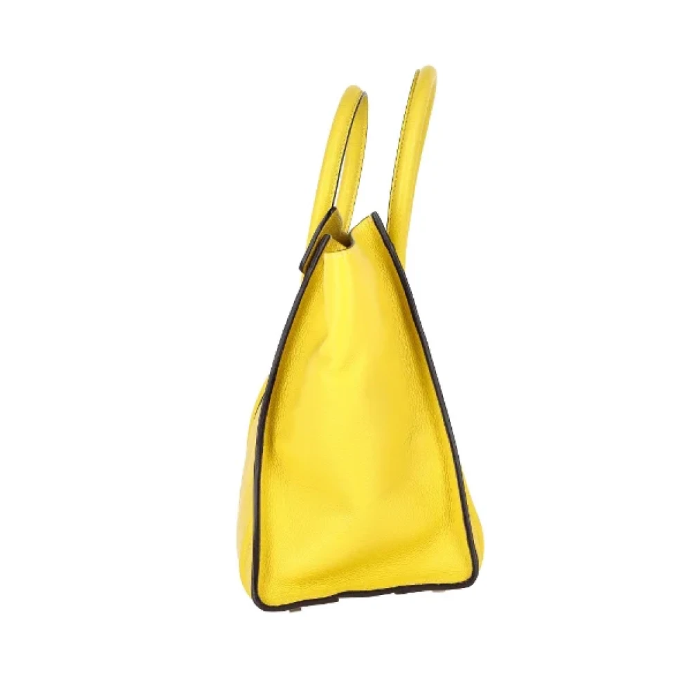 Celine Vintage Pre-owned Leather celine-bags Yellow Dames
