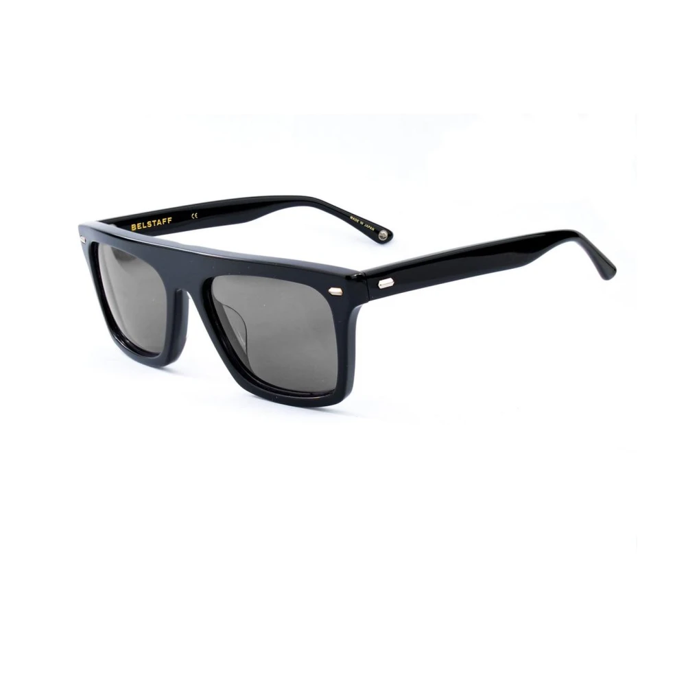 Belstaff Men's Black Acetate Square Frame Sunglasses