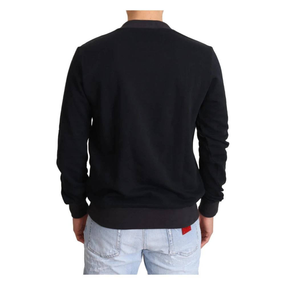 Dolce & Gabbana Koninklijke Kroon Crewneck Sweater Black Heren