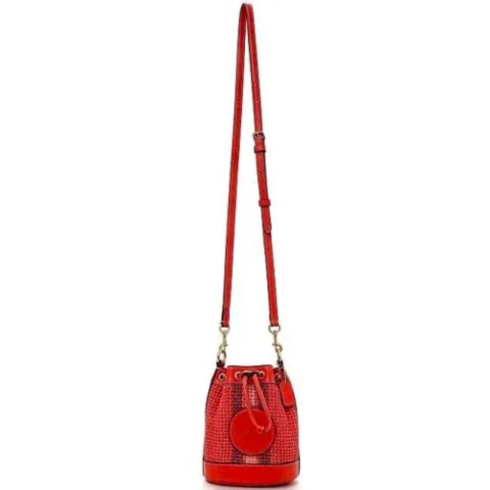 Coach Pre-owned Leather shoulder-bags Red Dames