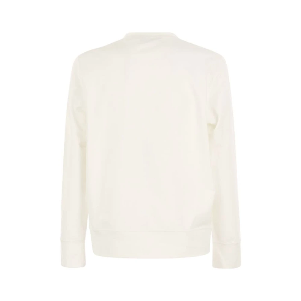 Kiton Katoenen crewneck sweatshirt met logo White Heren