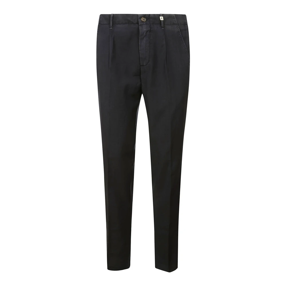 Myths Men's Blue Slim-Fit Trousers, 2XL, Wool Pince Trousers