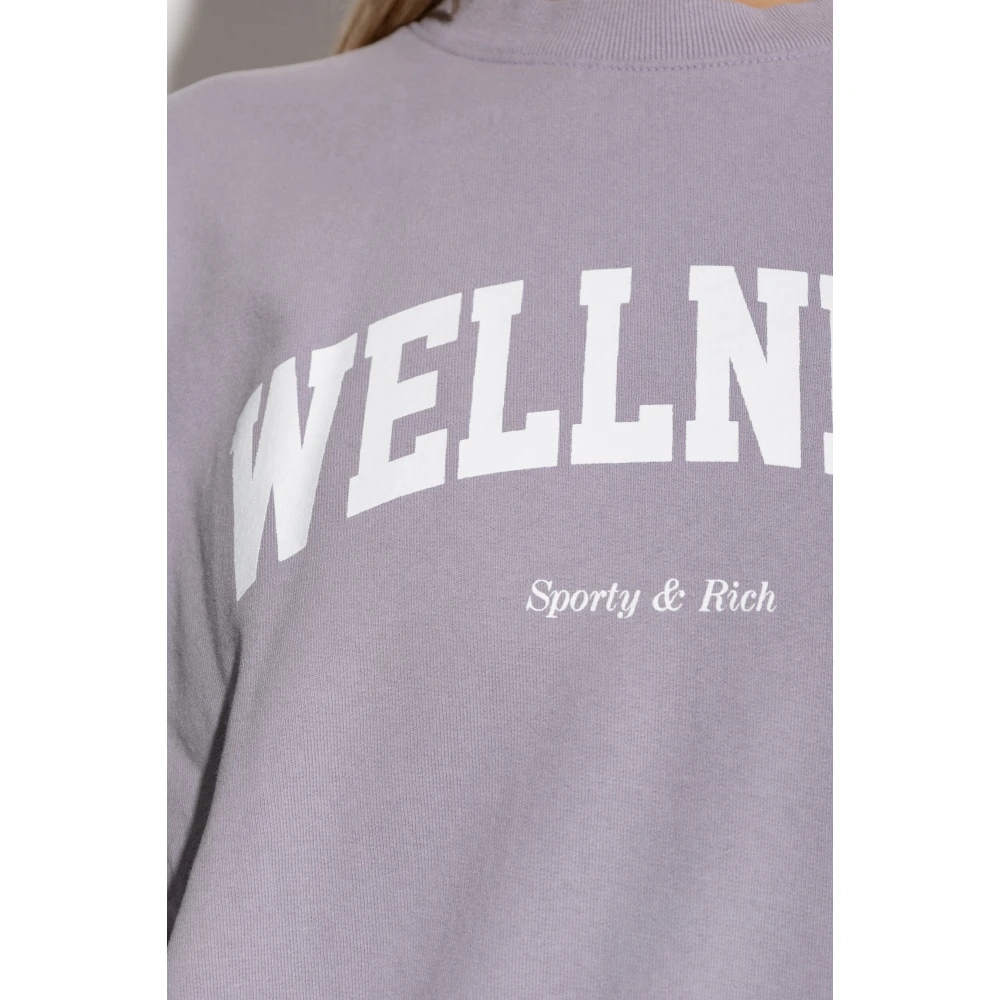 Sporty & Rich Sweatshirt met logo Purple Dames