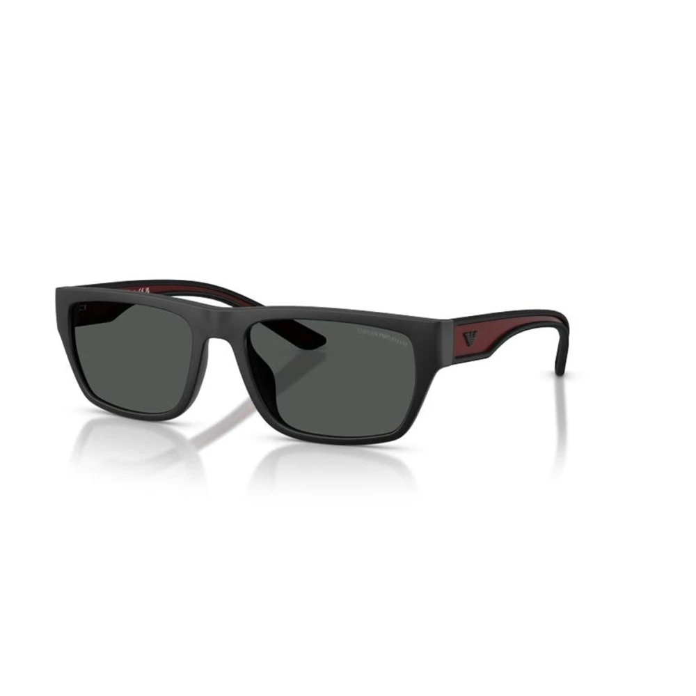 Emporio Armani Sunglasses, Male, 57 Mm, Rectangle Sunglasses Black