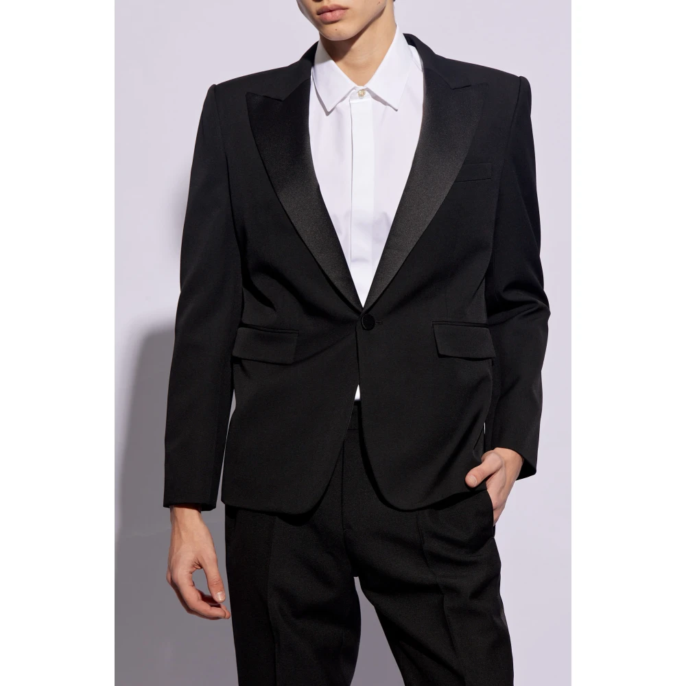 Saint Laurent Wollen Blazer Black Heren