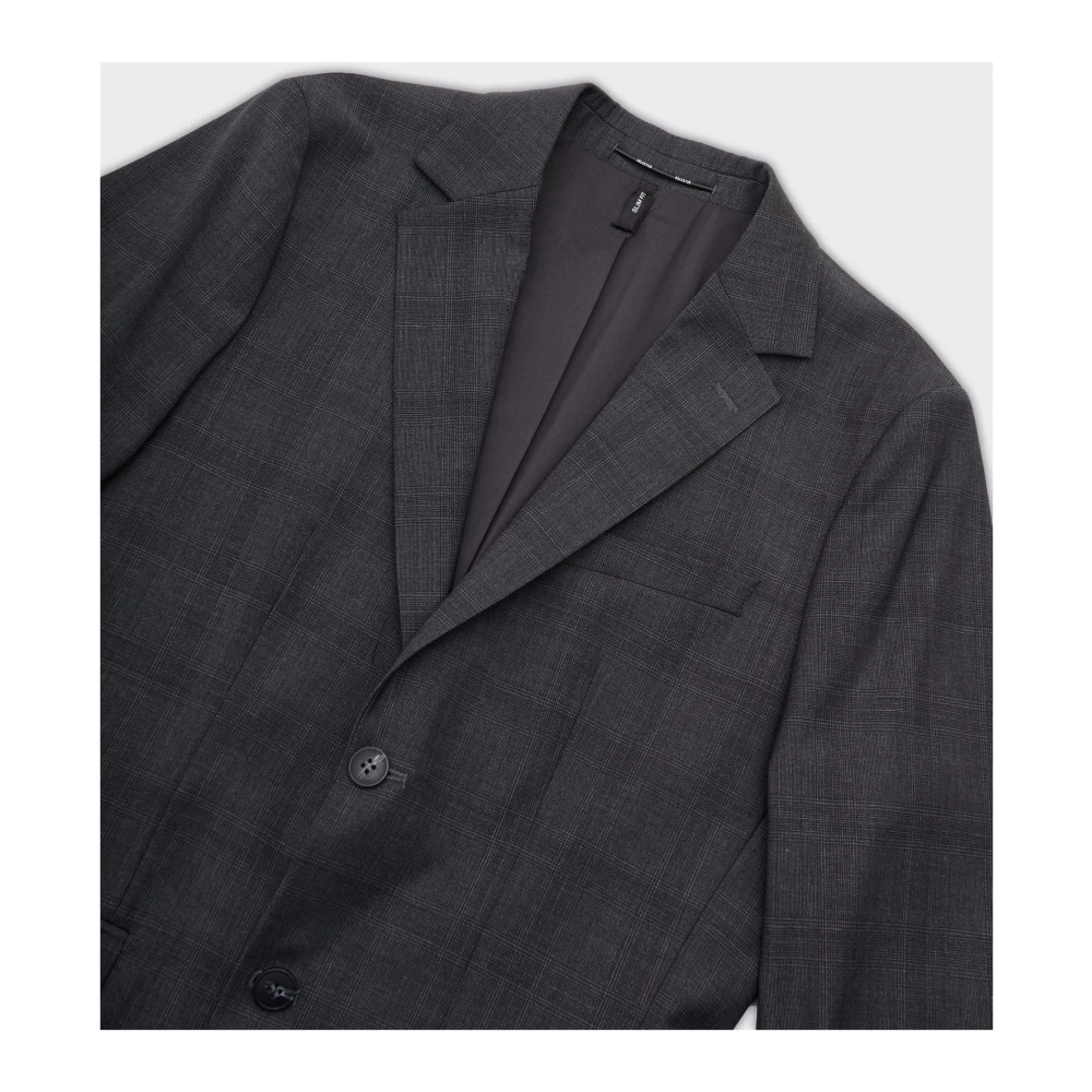 Selected Homme Slim Check Donkergrijze Blazer Gray Heren
