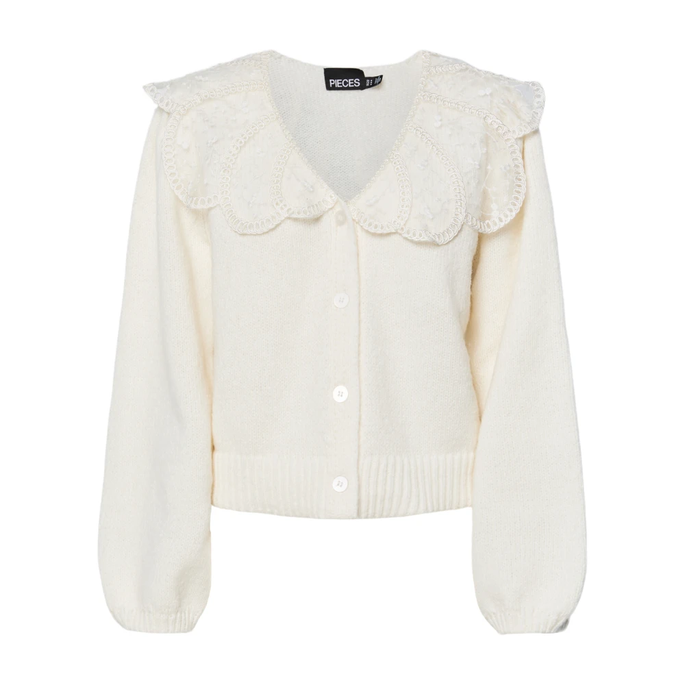 Pcabby Ls Lace Collar Knit Car