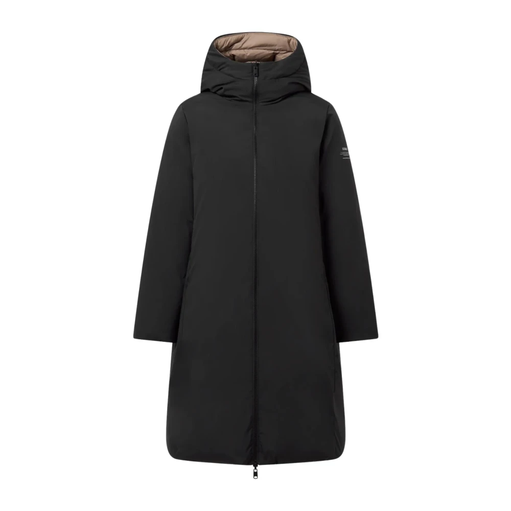 Ecoalf Omkeerbare jas voor vrouwen in het zwart Black Dames