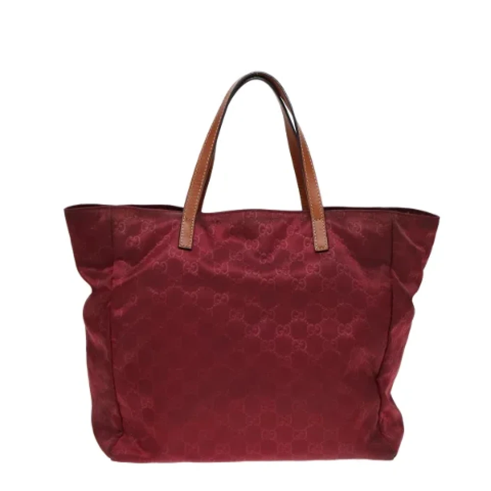 Gucci Vintage Pre-owned Nylon totes Red Dames