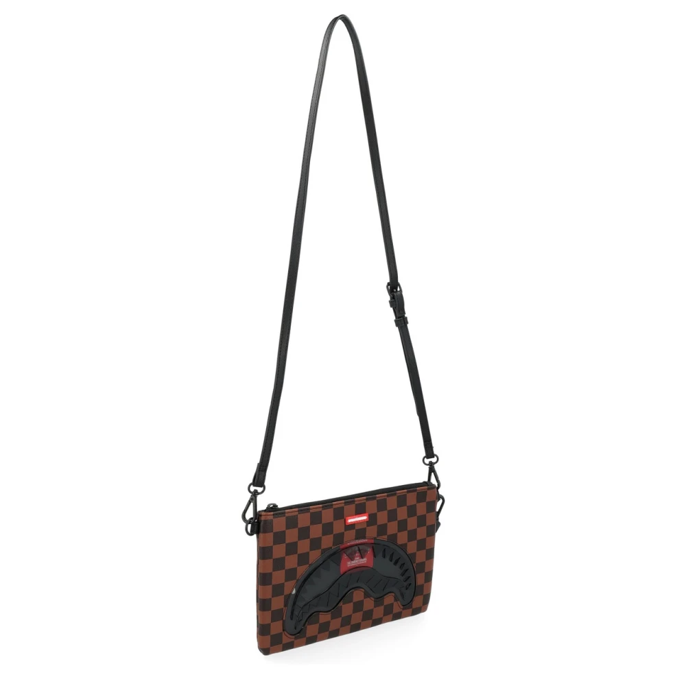 Sprayground Haai Crossover Clutch Bruin Zwart Brown Heren