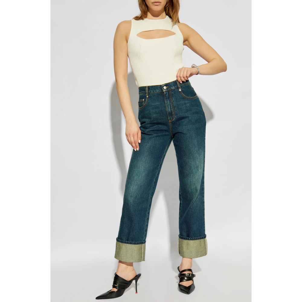 alexander mcqueen Cropped top Beige Dames