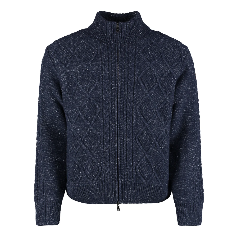 PAUL & SHARK Gezellige Cable-Knit Turtleneck Sweater Blue Heren