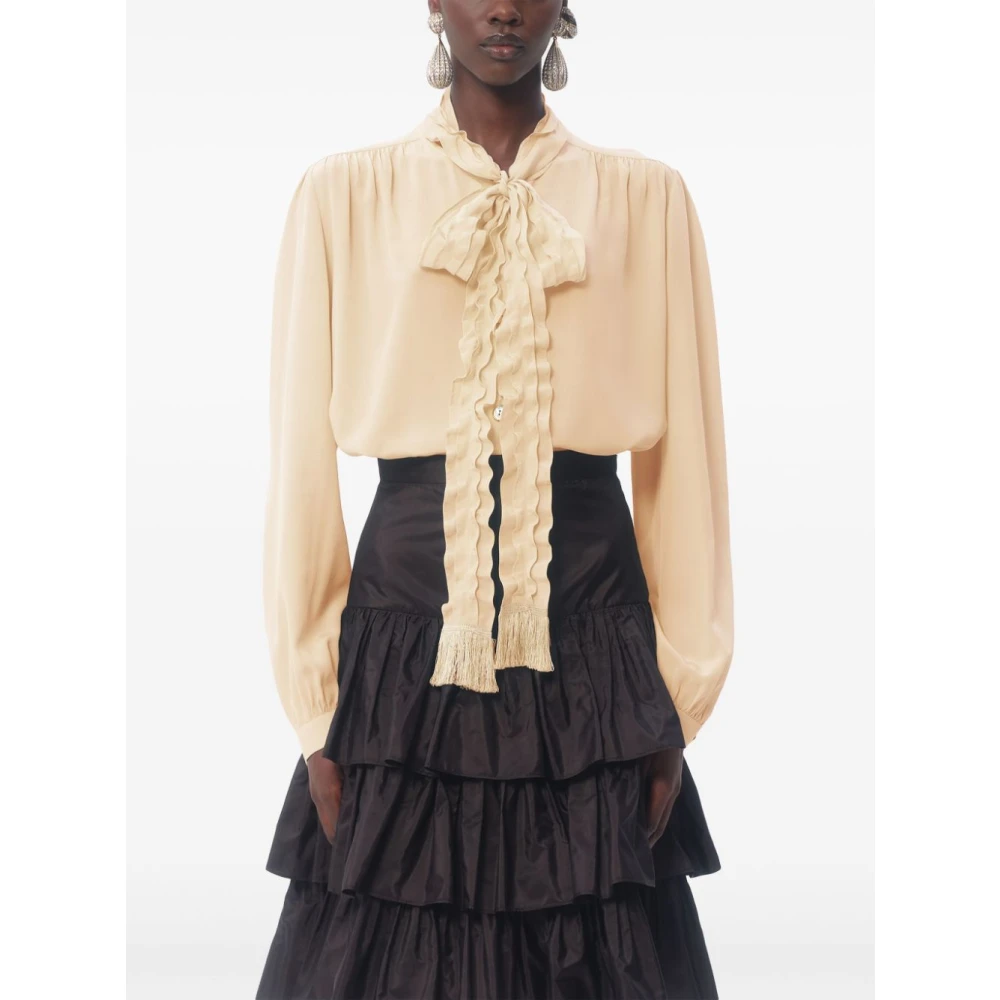 Valentino Garavani Stijlvolle Overhemden Collectie Beige Dames
