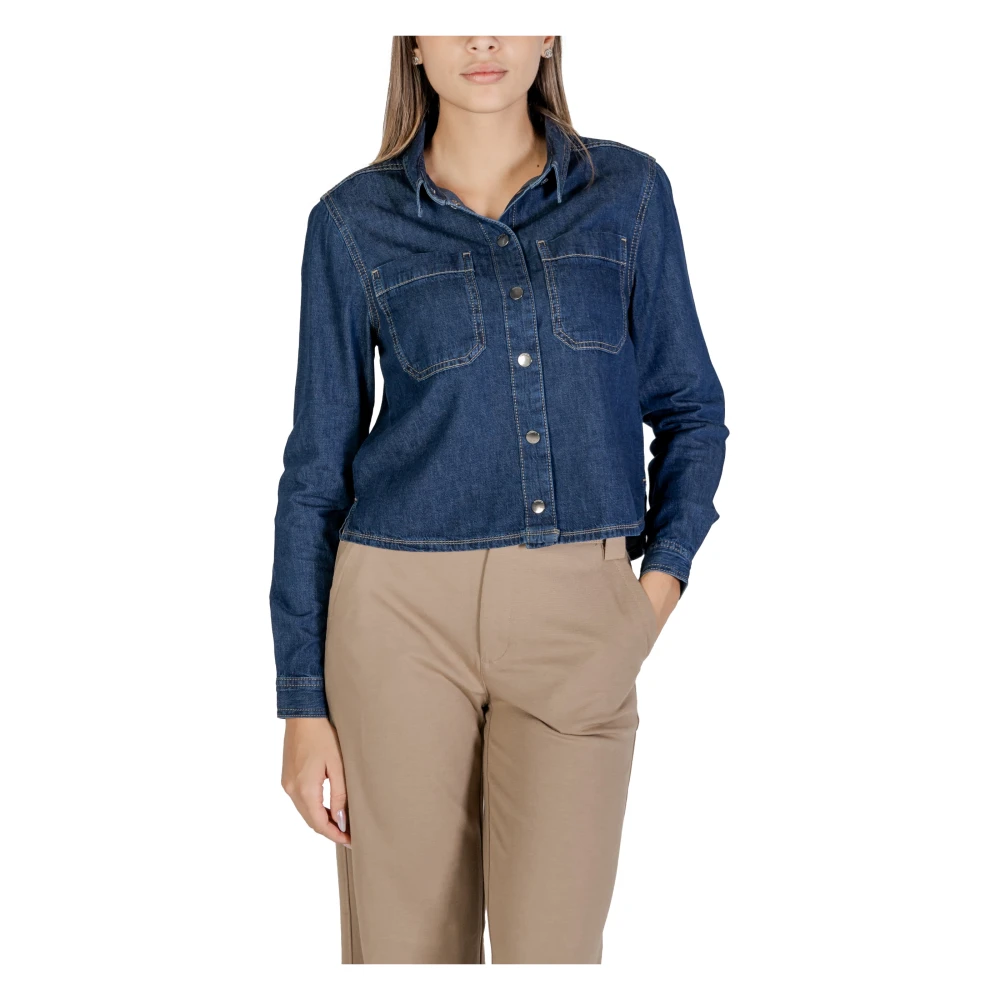 Street One Herfst Winter Dames Katoenen Overhemden Collectie Blue Dames