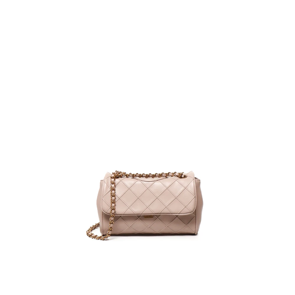 V73 Flap tas met Matelassé motief Beige Dames