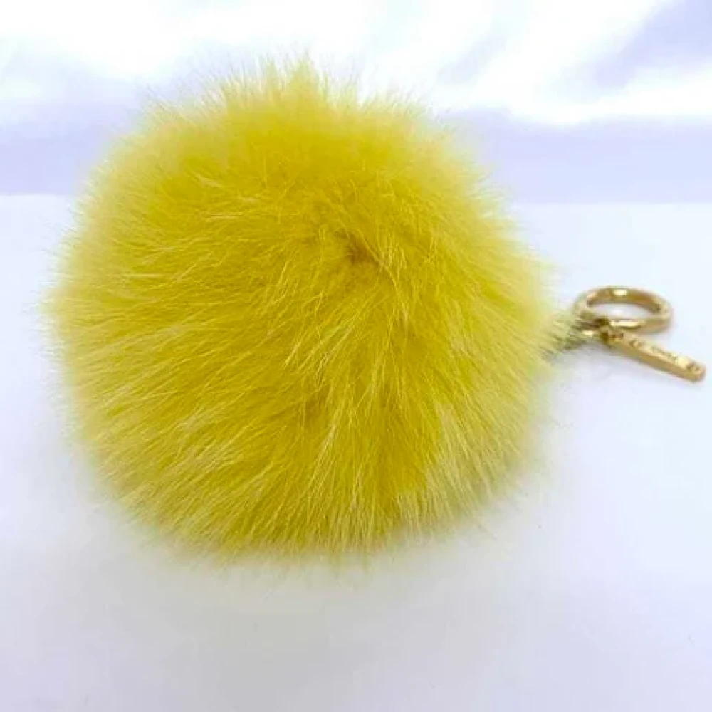 Fendi Vintage Pre-owned Fur key-holders Yellow Dames