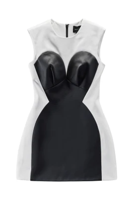 Seamed Up Satin Dress