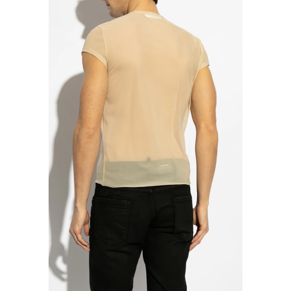 Dsquared2 T-shirt met logo Beige Heren