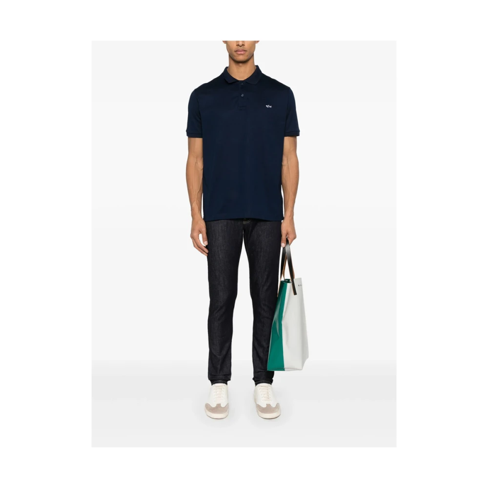 PAUL & SHARK Navy Blue Button-Up Sweater Blue Heren