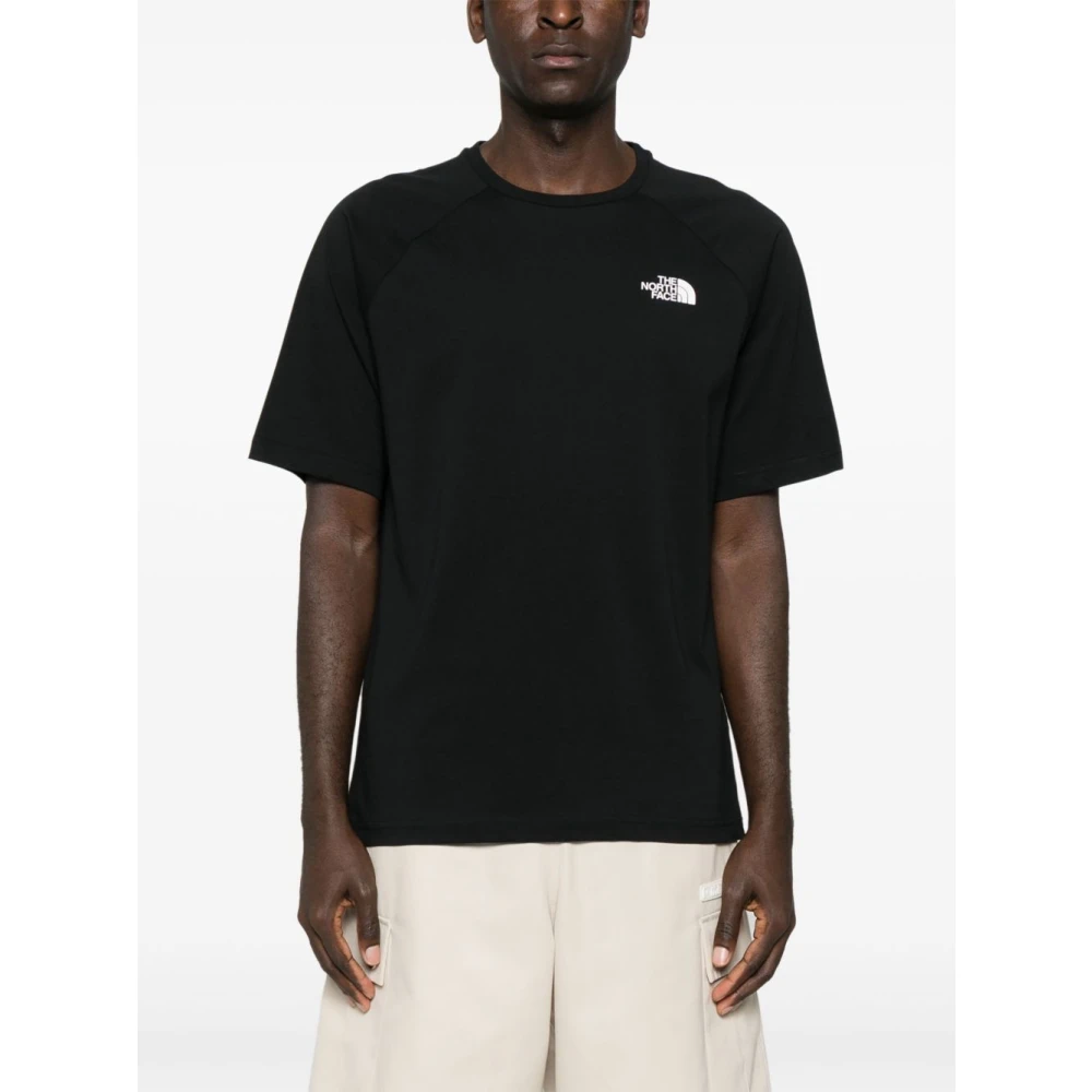 The North Face Zwart Logo Print Crew Neck T-shirt Black Heren