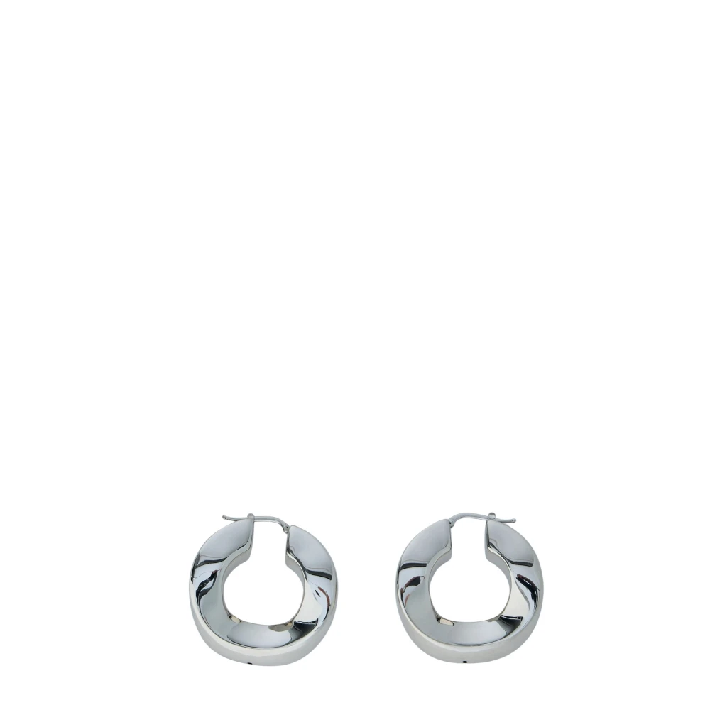 Jil Sander Women's Gray Sculpted Hoop Earrings