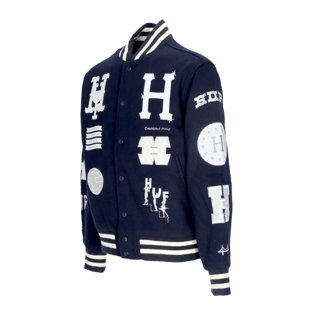 HUF Klassieke Varsity Jack Navy Blue Heren