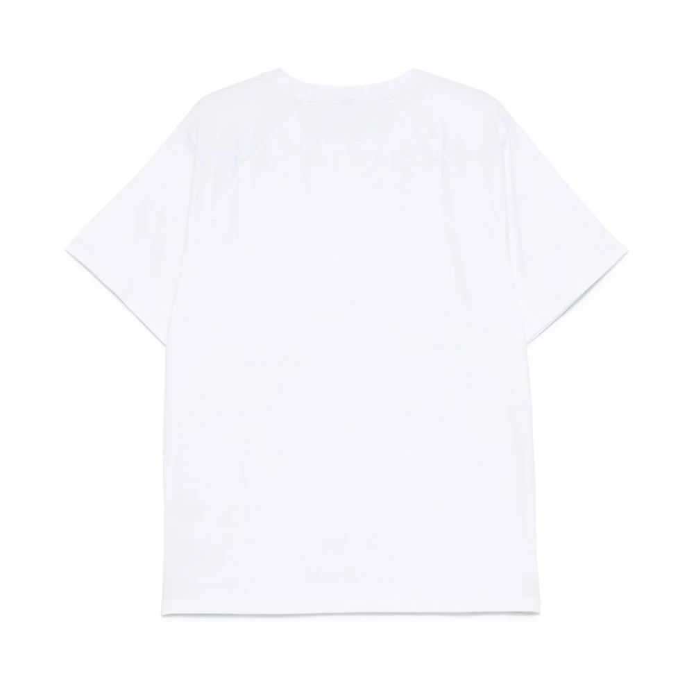 Moschino Wit Borstzak Crew Neck T-shirt White Heren