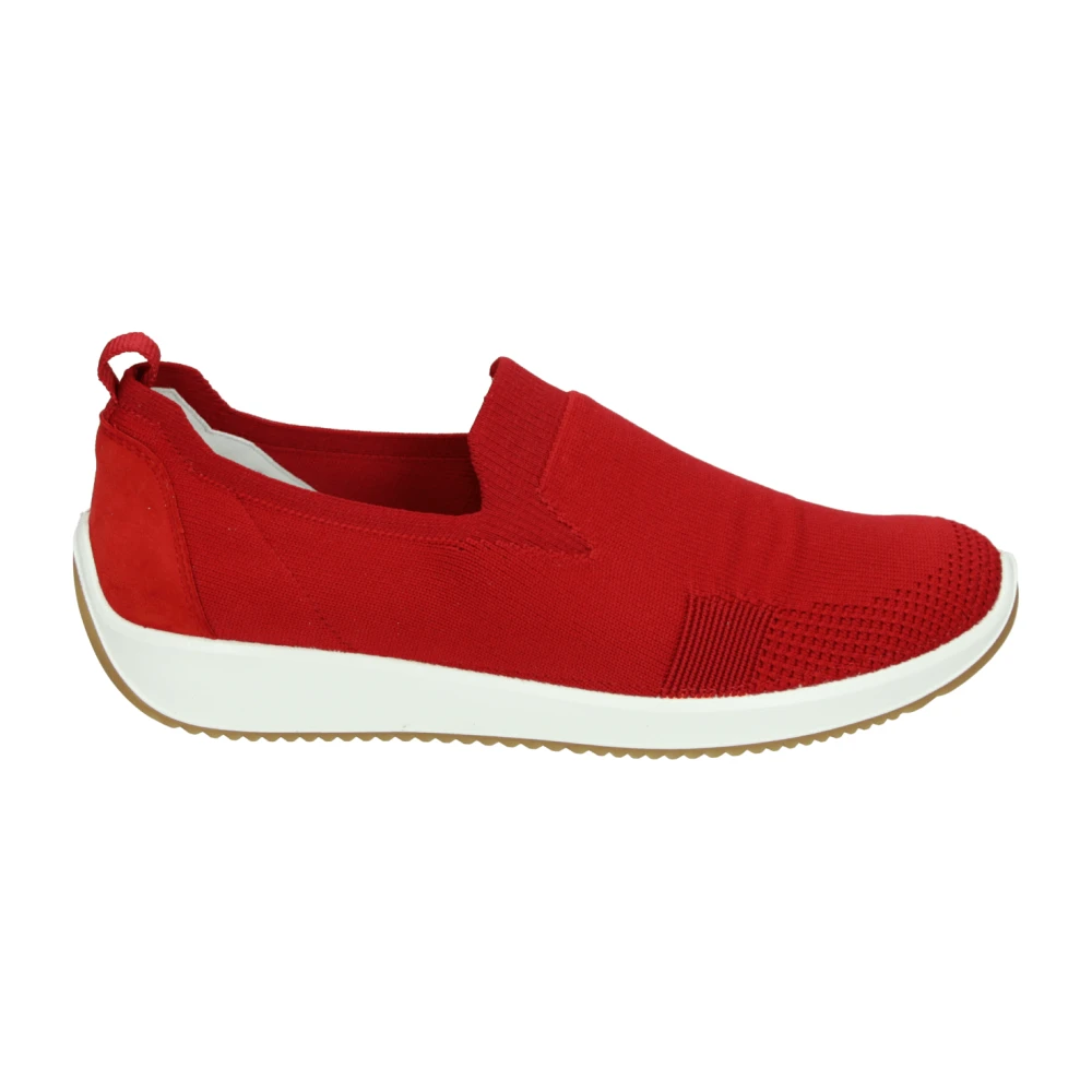 ara Rode Instappers met Uitneembaar Voetbed Dames Schoenen Rood