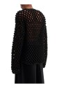 pull-col-rond-en-maille-popcorn