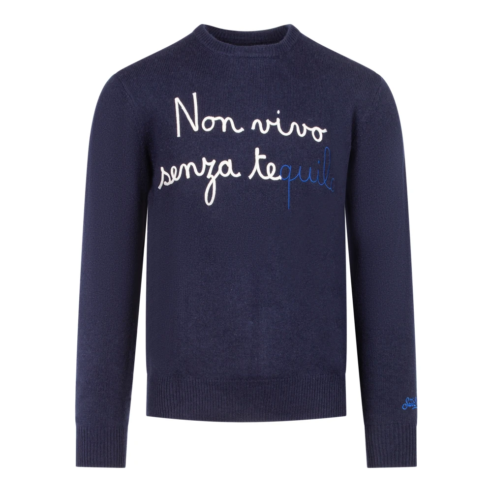 Saint Barth Blauwe Sweaters voor een stijlvolle look Blue Heren