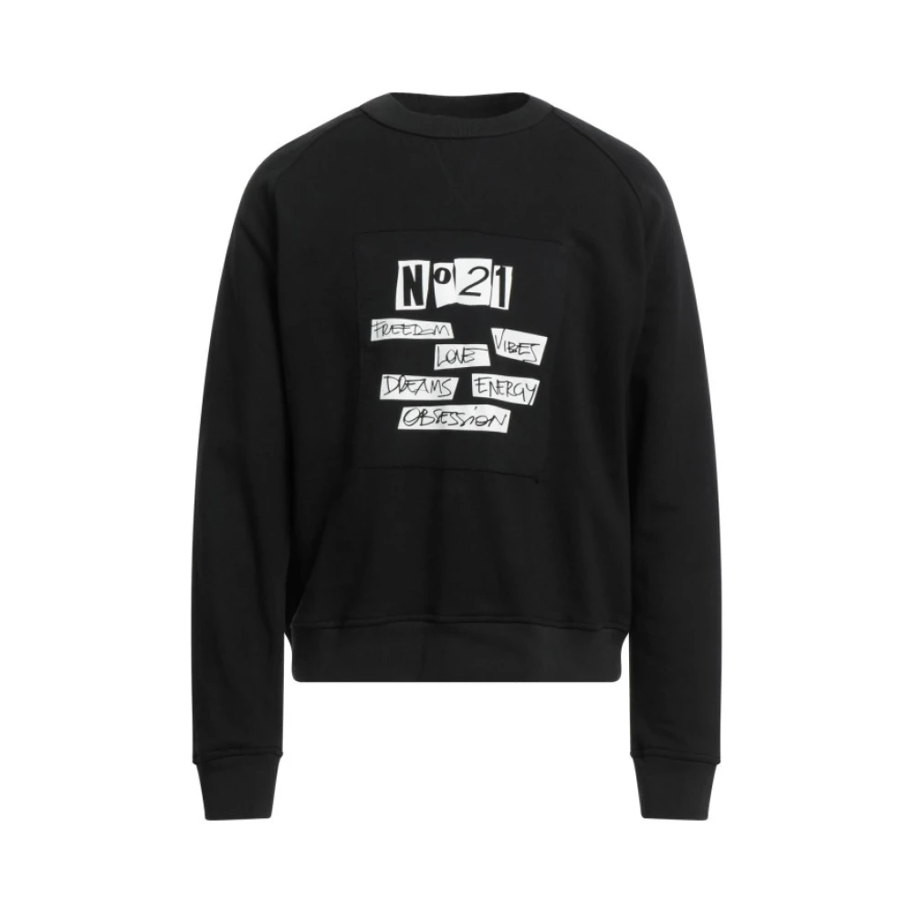 N21 Men's Black Sweatshirts, M, Hoodies & Sweatshirts