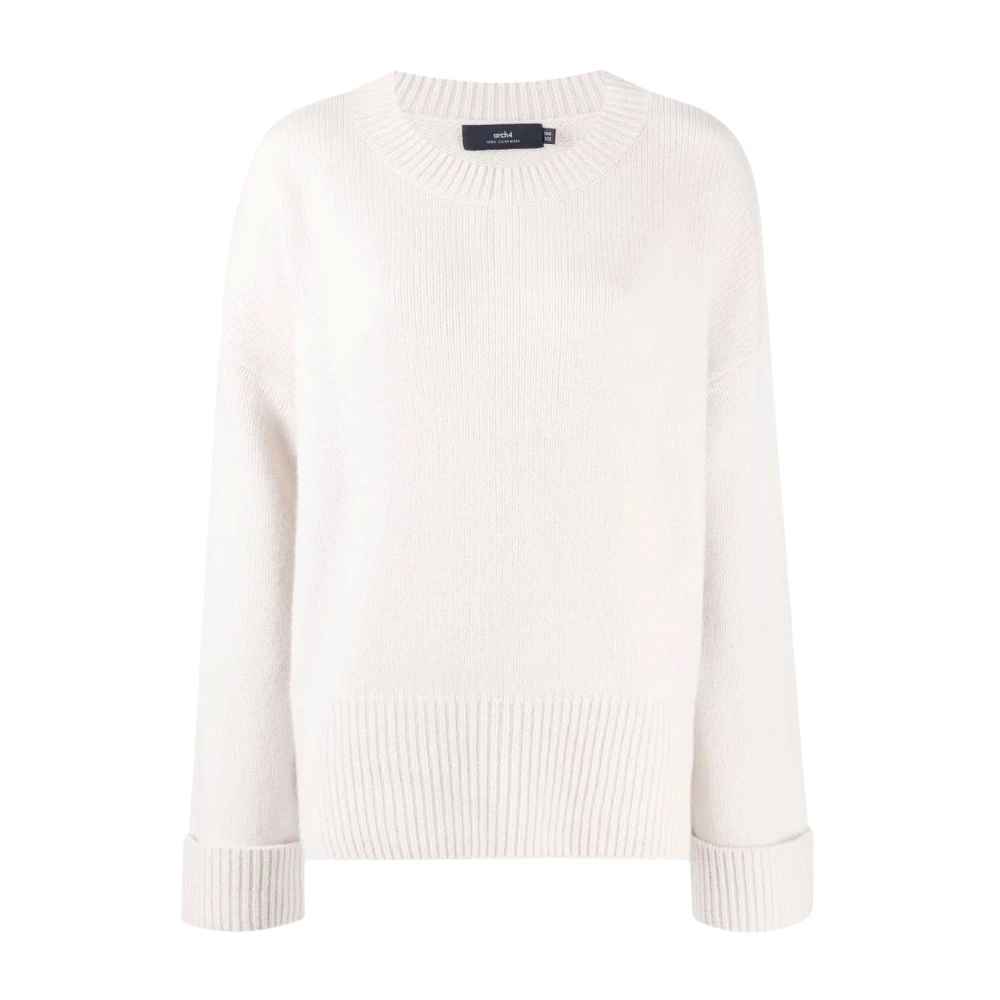 Arch4 Women's White Cashmere Knitwear, One Size, Knightsbridge Jumper