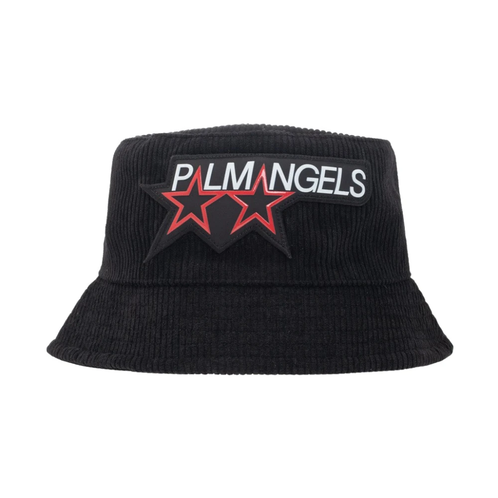 Palm Angels Streetwear Svart Bucket Hat Black, Herr