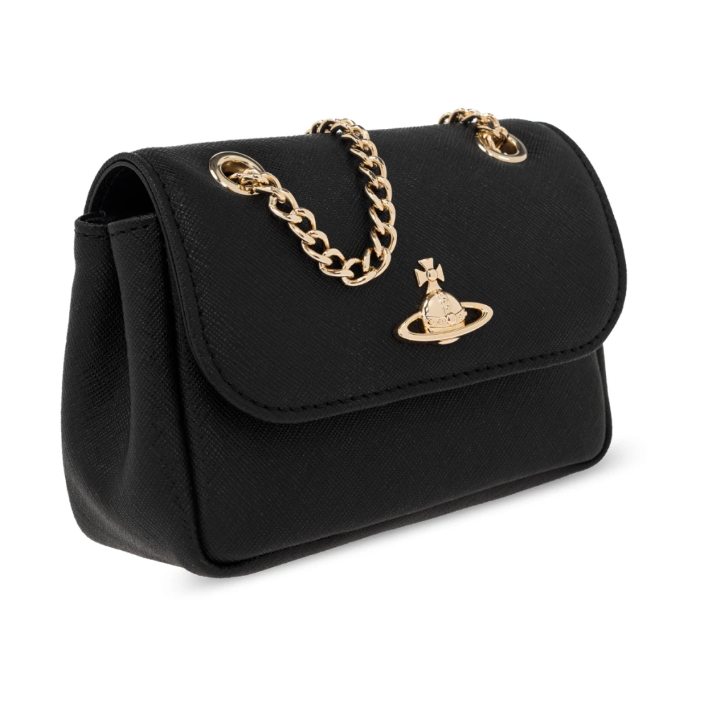 Vivienne Westwood Schoudertas van leer Black Dames