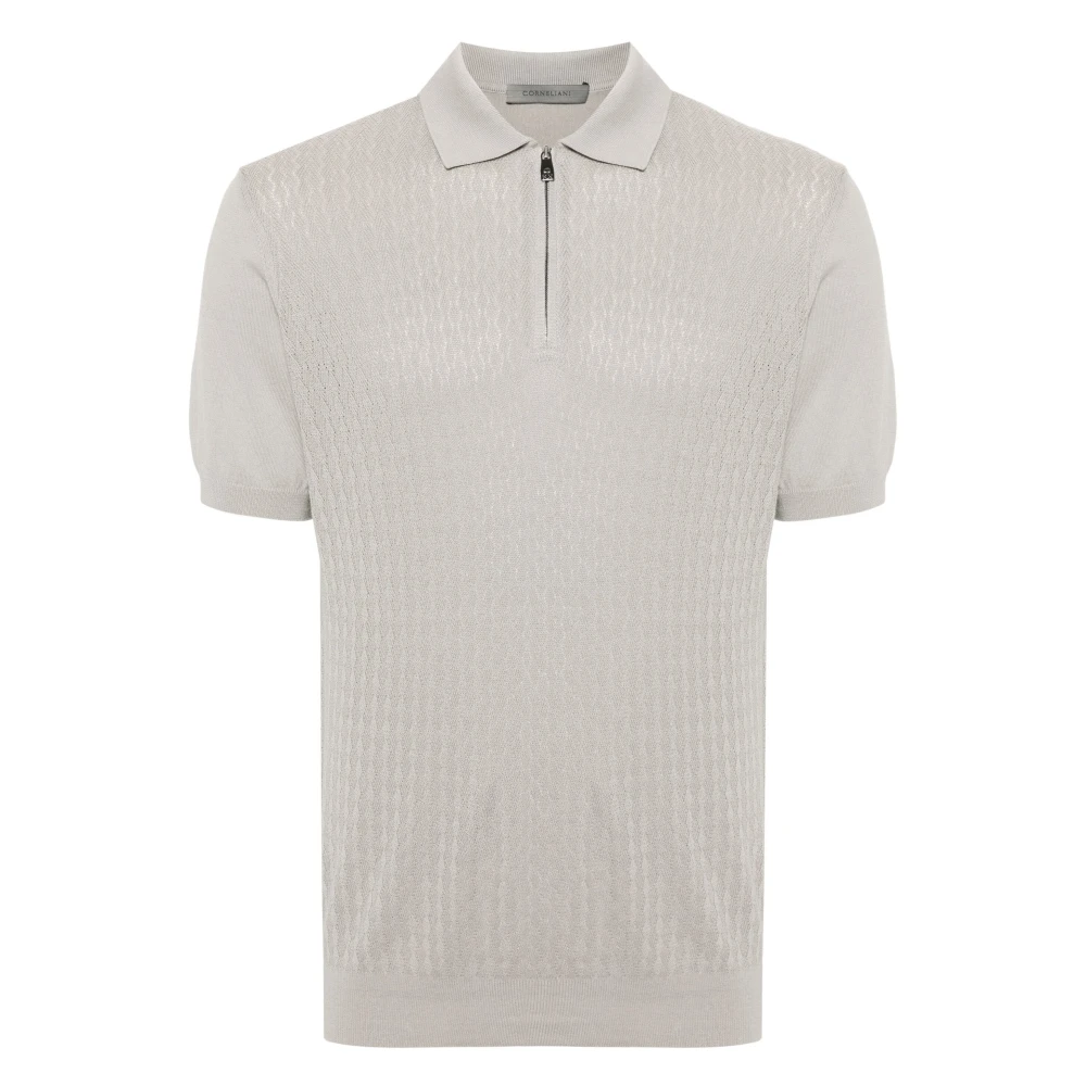 Corneliani Casual Beige Polo Shirt Cotton Beige Heren