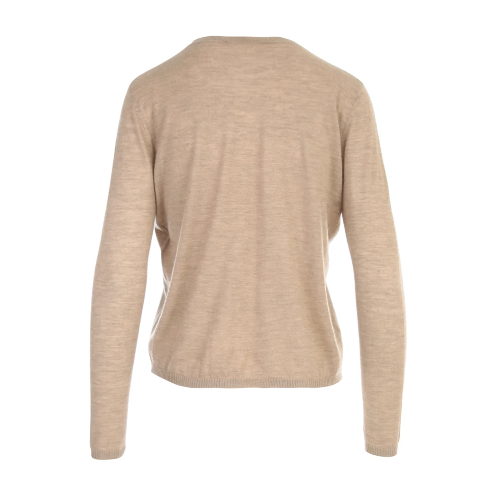 Max Mara Kasjmier Ronde Hals Sweater in Bruin Beige Dames