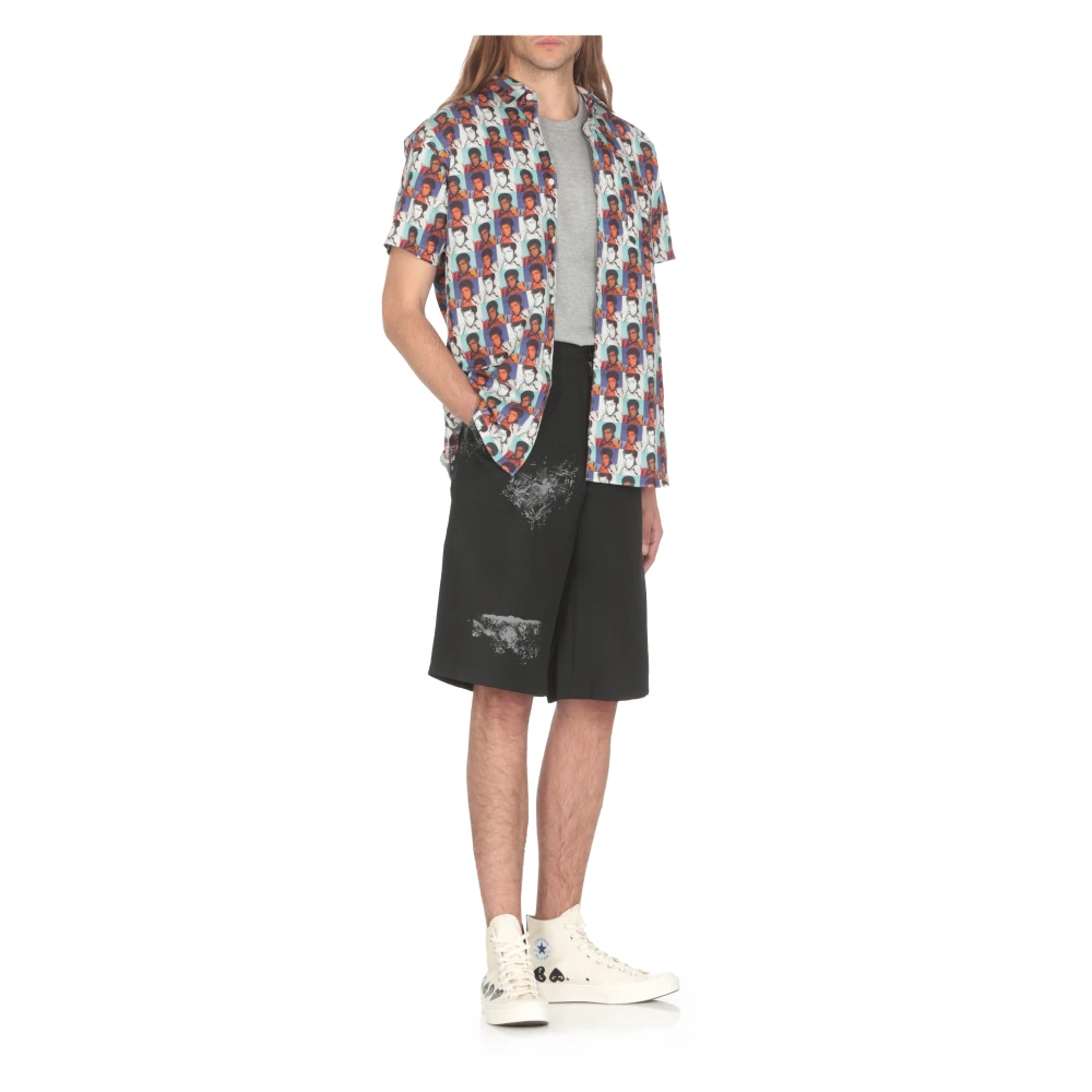 Comme des Garçons Multicolor Shirt met Contrasterende Print Multicolor Heren