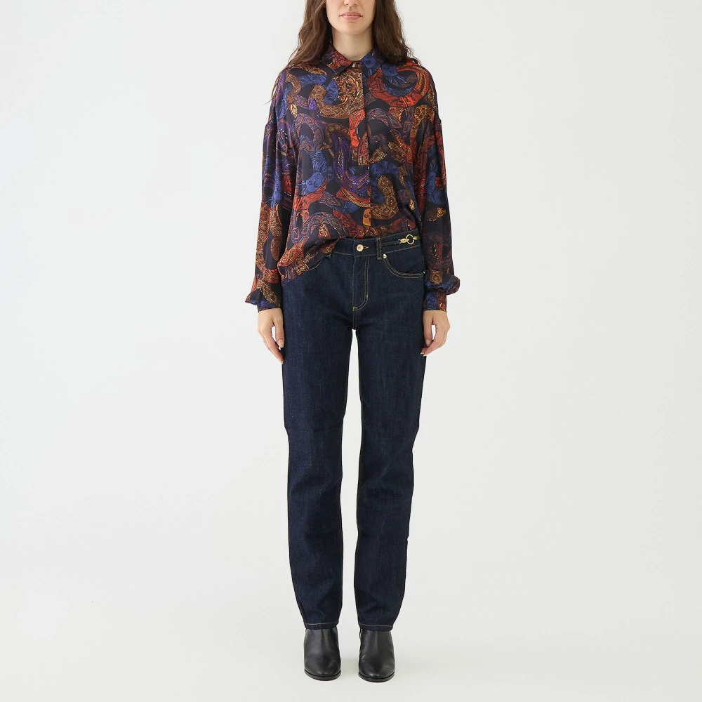 Just Cavalli Donkerblauwe Cigarette Leg Jeans Blue Dames