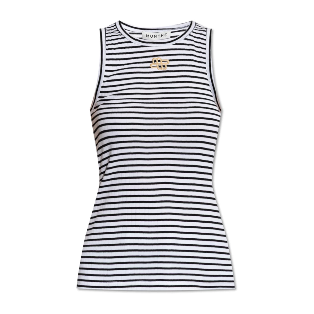 Munthe Mouwloos T-shirt Tezza Black Dames