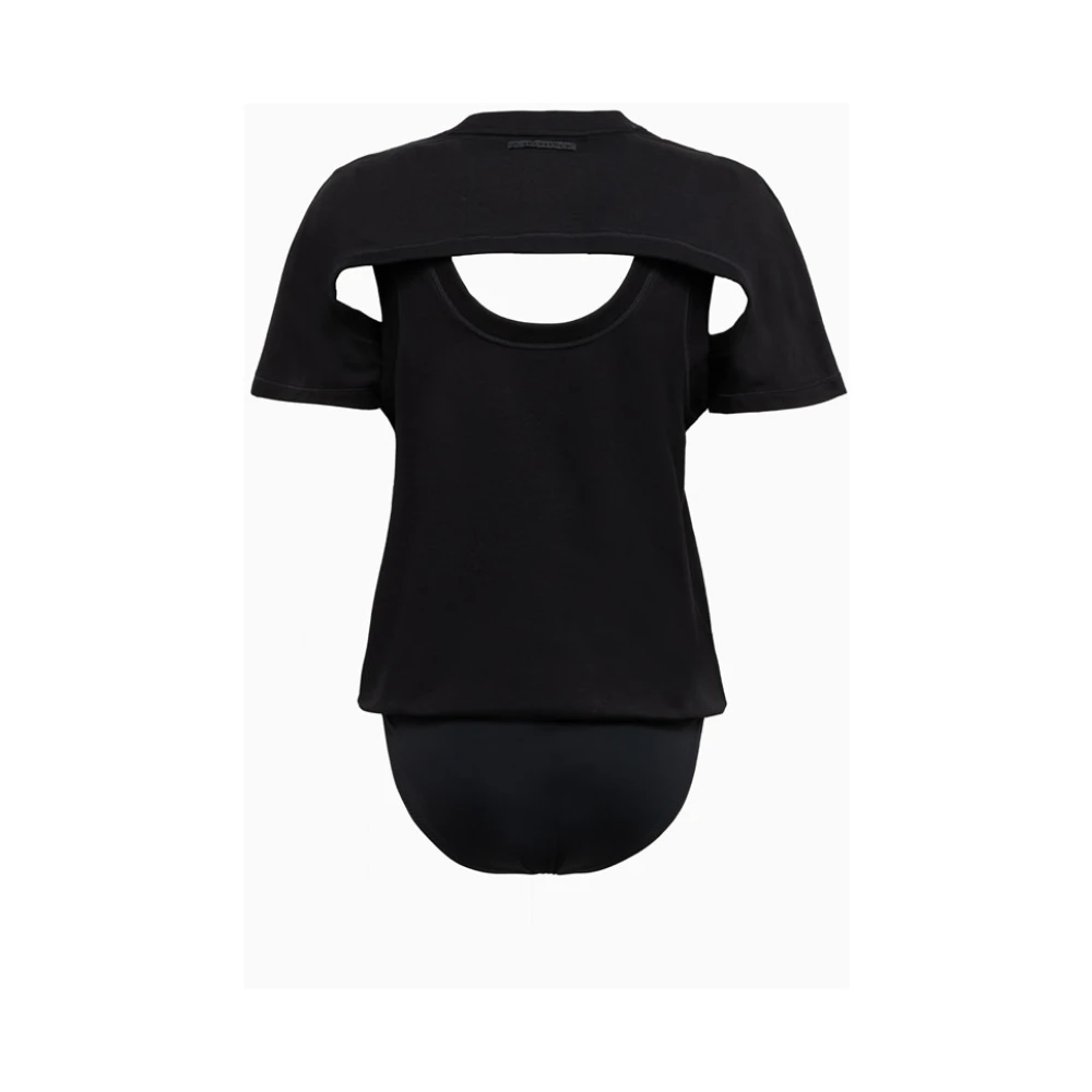Nike Effen kleur tanktop bodysuit Black Dames