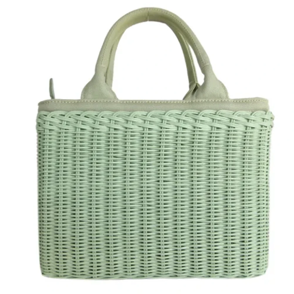 Prada Vintage Pre-owned Leather prada-bags Green Dames