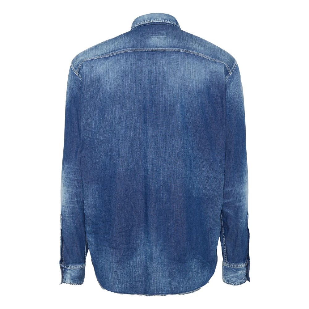Dsquared2 Zakoverhemd voor Werknemers Blue Heren