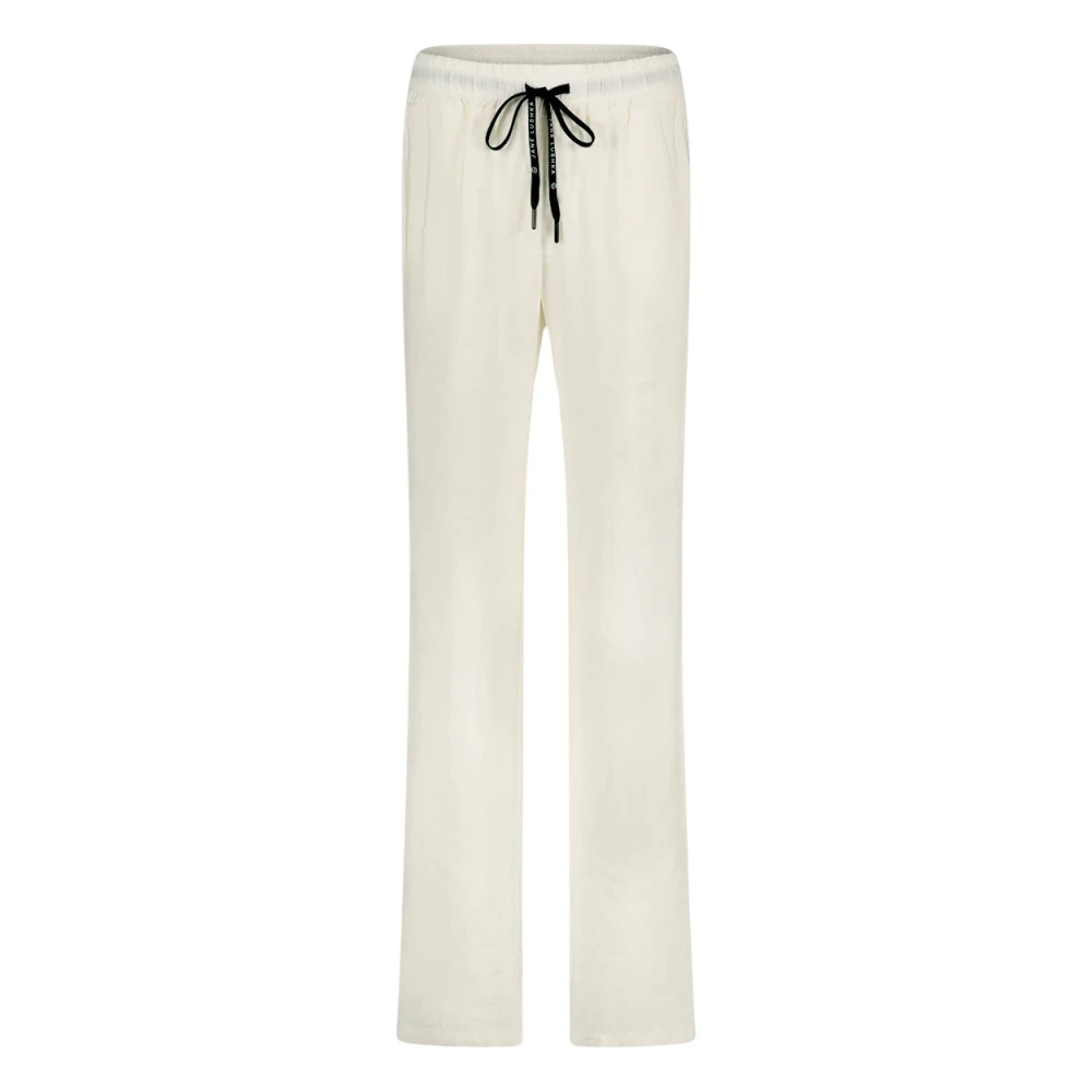 Jane Lushka Luxe Cupro Wijde Broek White Dames