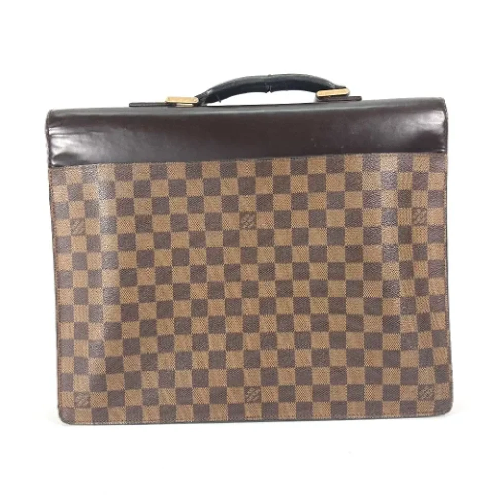 Louis Vuitton Vintage Pre-owned Fabric handbags Brown Heren