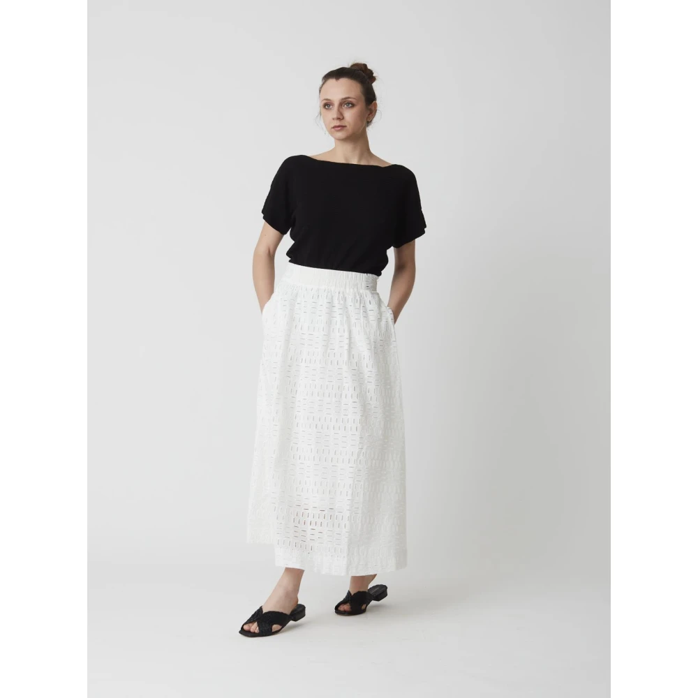 Alpha Studio Jersey Rok White Dames