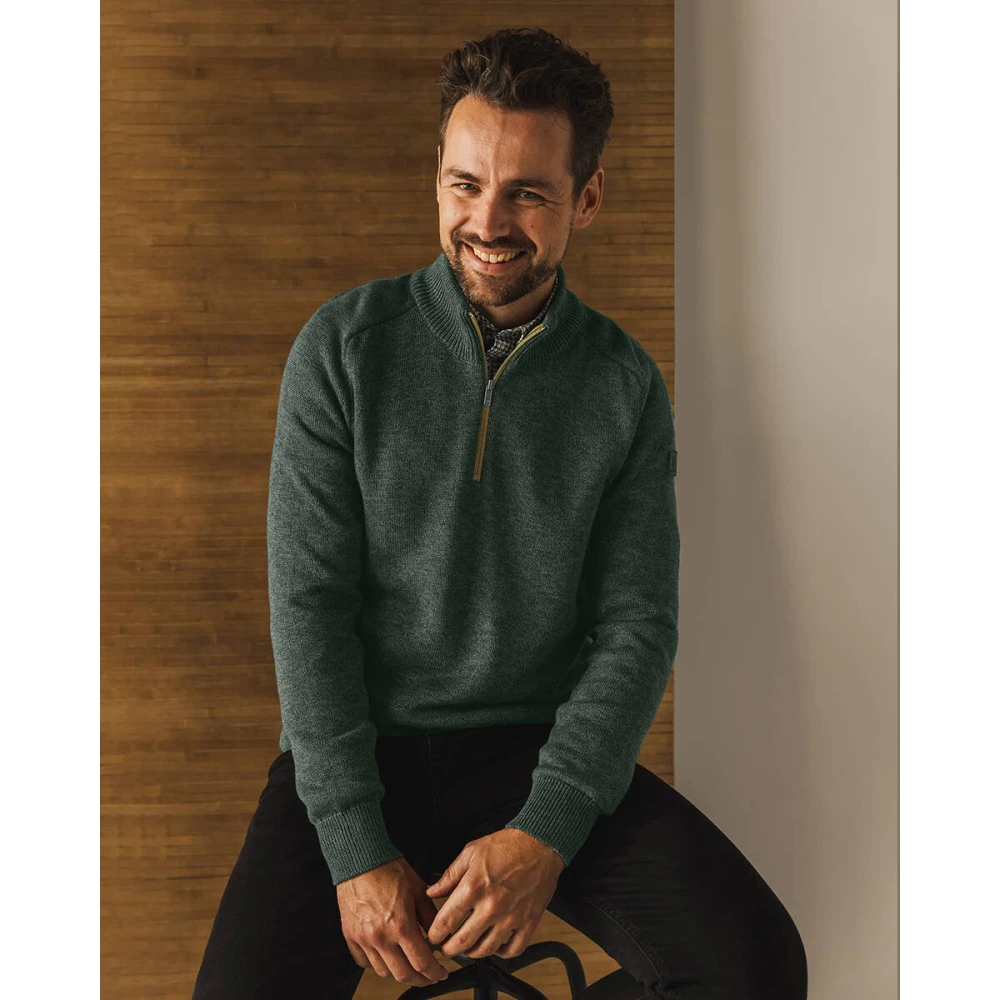 State of Art Sportzip Pullover Green Heren