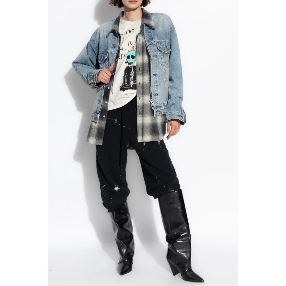 R13 Denim Jas met Vintage Effect Blue Dames