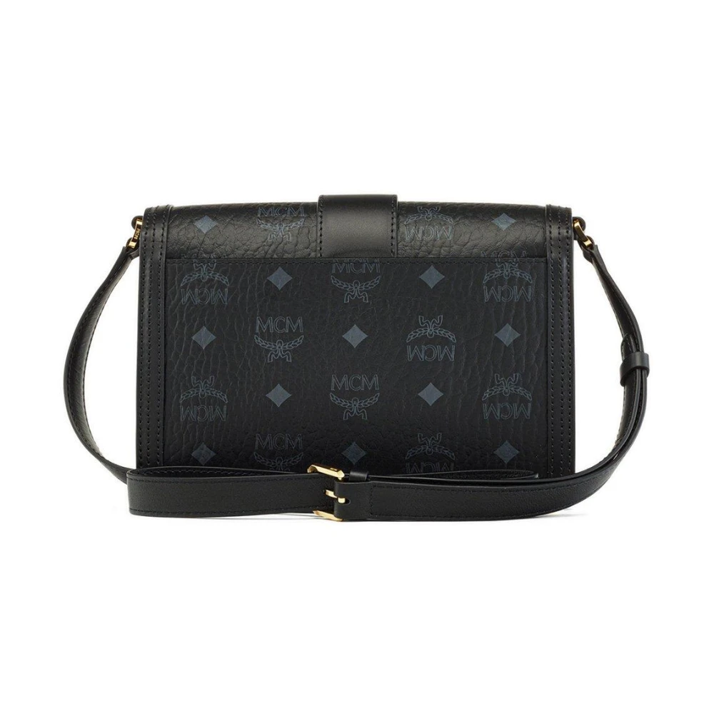MCM Schoudertas Tracy in Visetos Black Dames